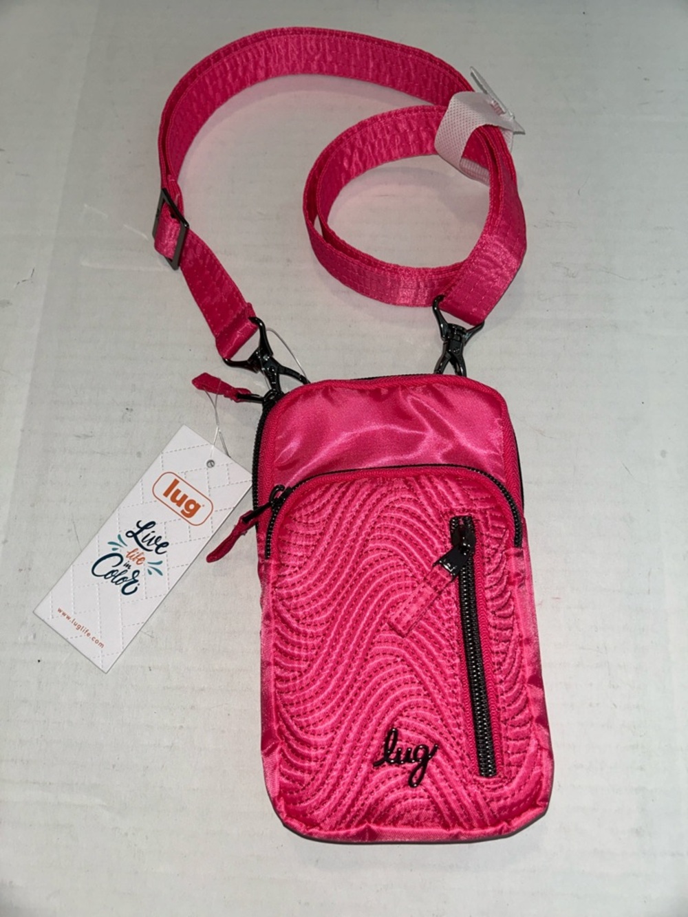 Lug Pitter Patter small crossbody/belt  bag powerful pink NEW